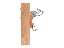 Garden Furniture - Perchero de pared madera maciza de nogal 42x8,5x14 cm