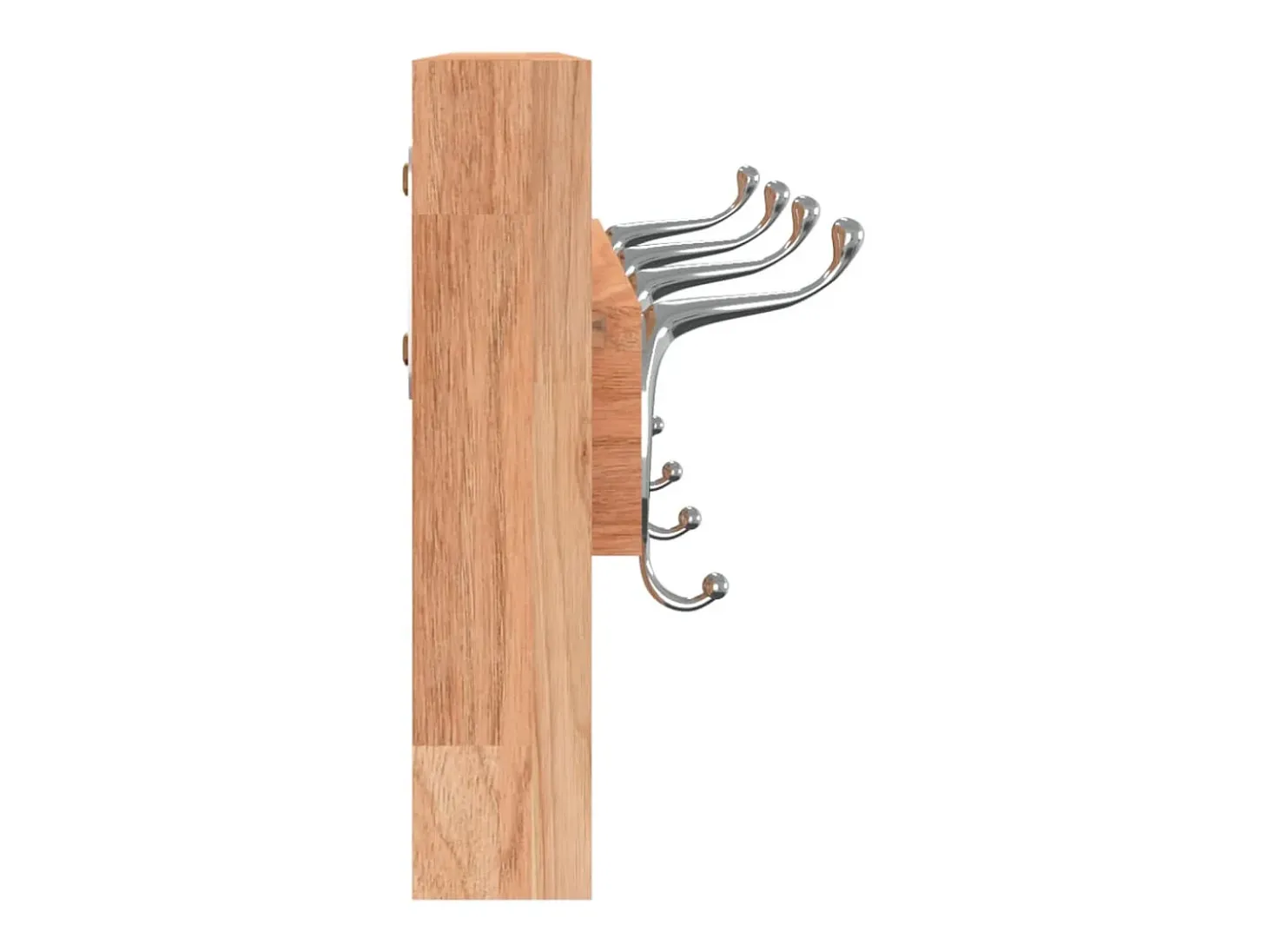 Garden Furniture - Perchero de pared madera maciza de nogal 42x8,5x14 cm