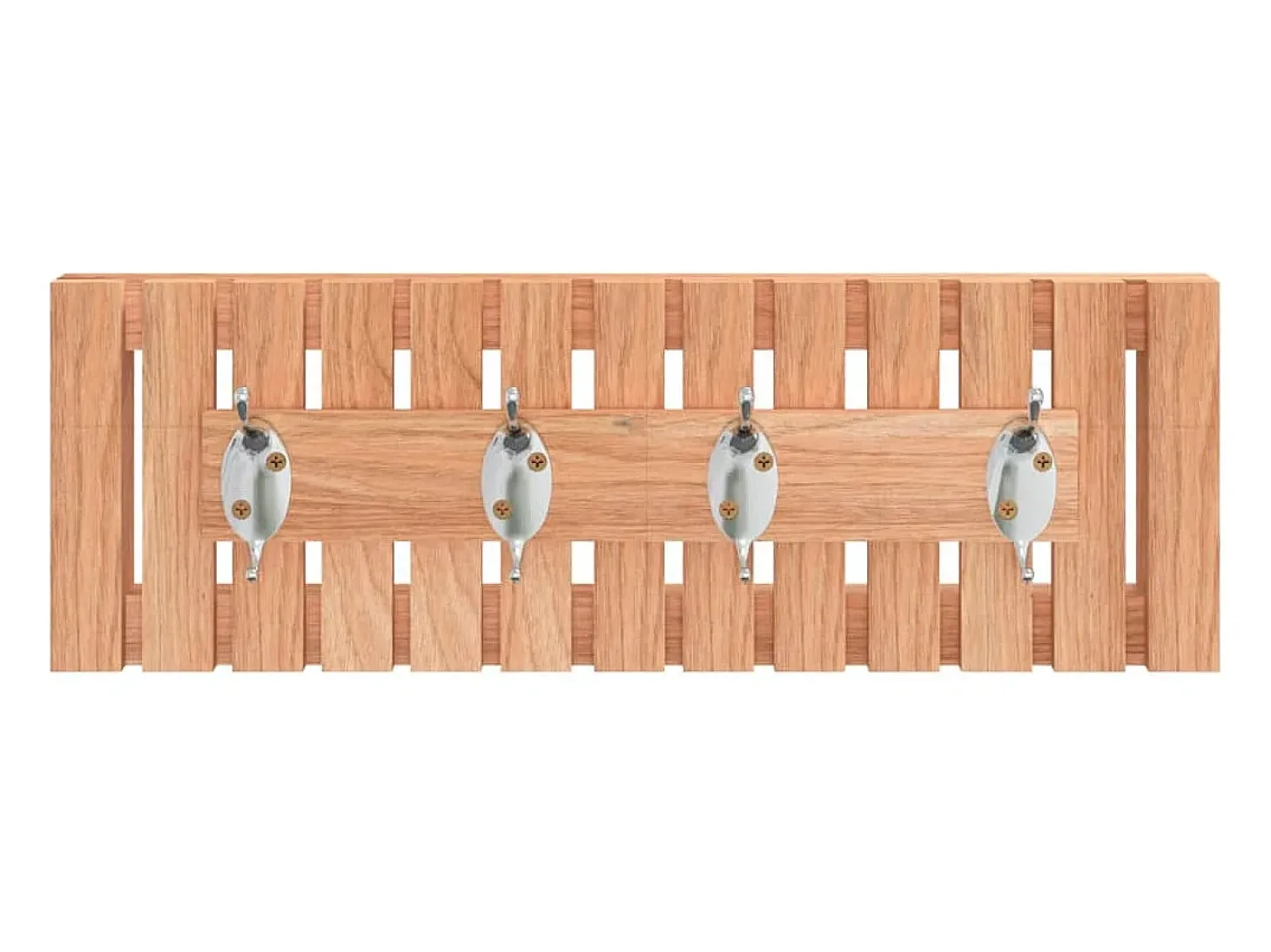 Garden Furniture - Perchero de pared madera maciza de nogal 42x8,5x14 cm