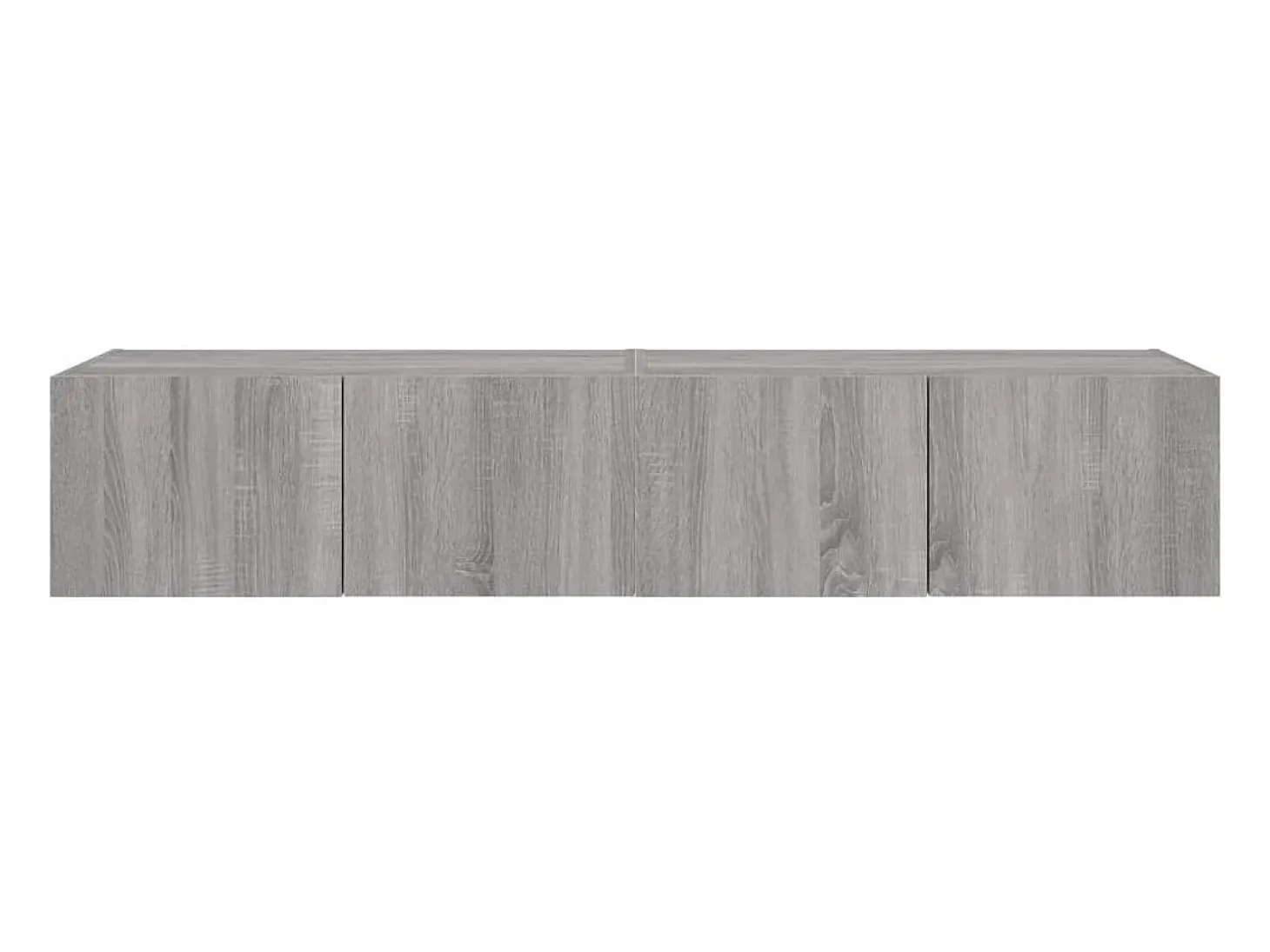 Gerben Muebles TV de pared con luces LED 2 uds gris Sonoma 80x35x31 cm
