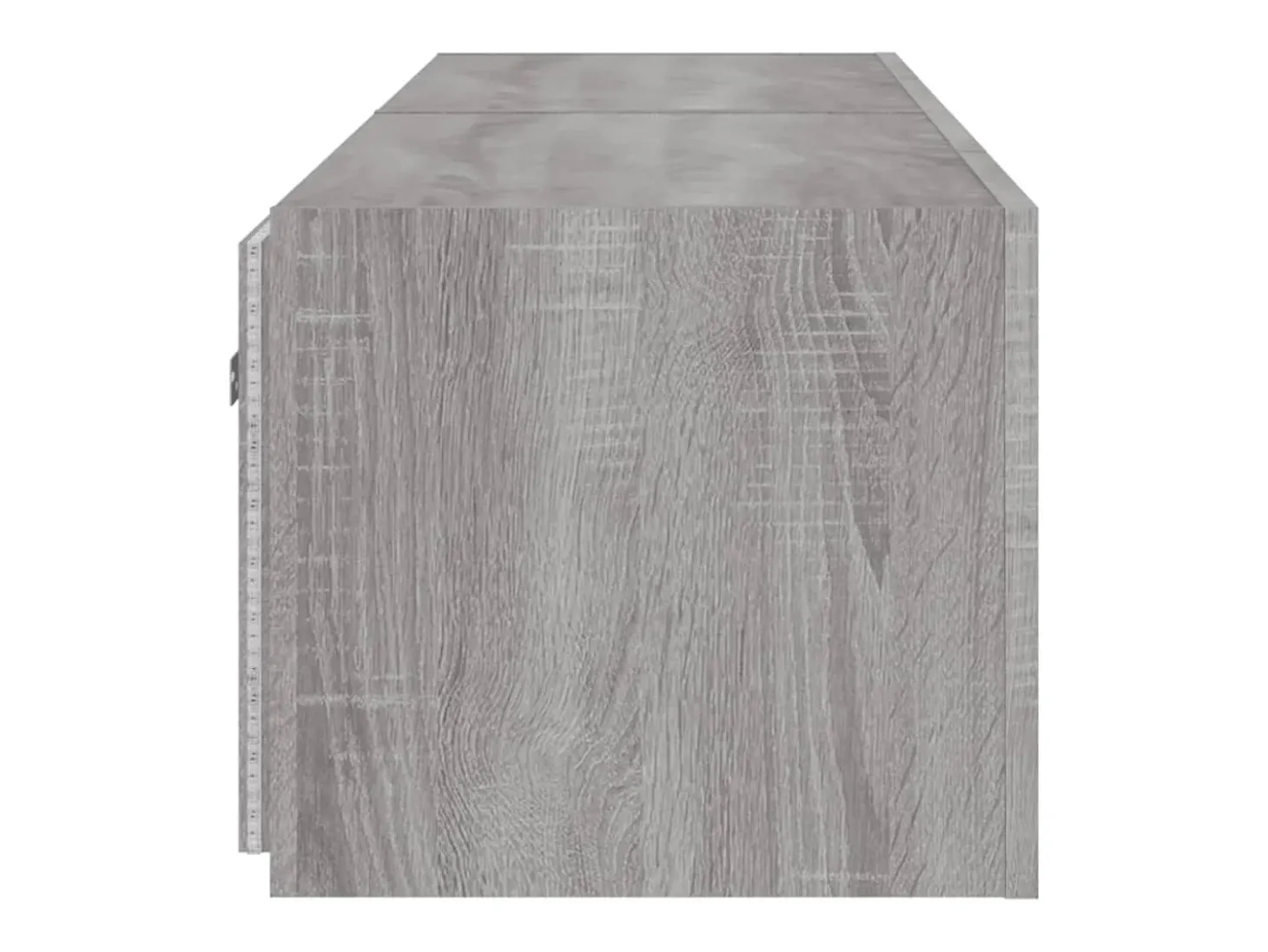 Gerben Muebles TV de pared con luces LED 2 uds gris Sonoma 80x35x31 cm