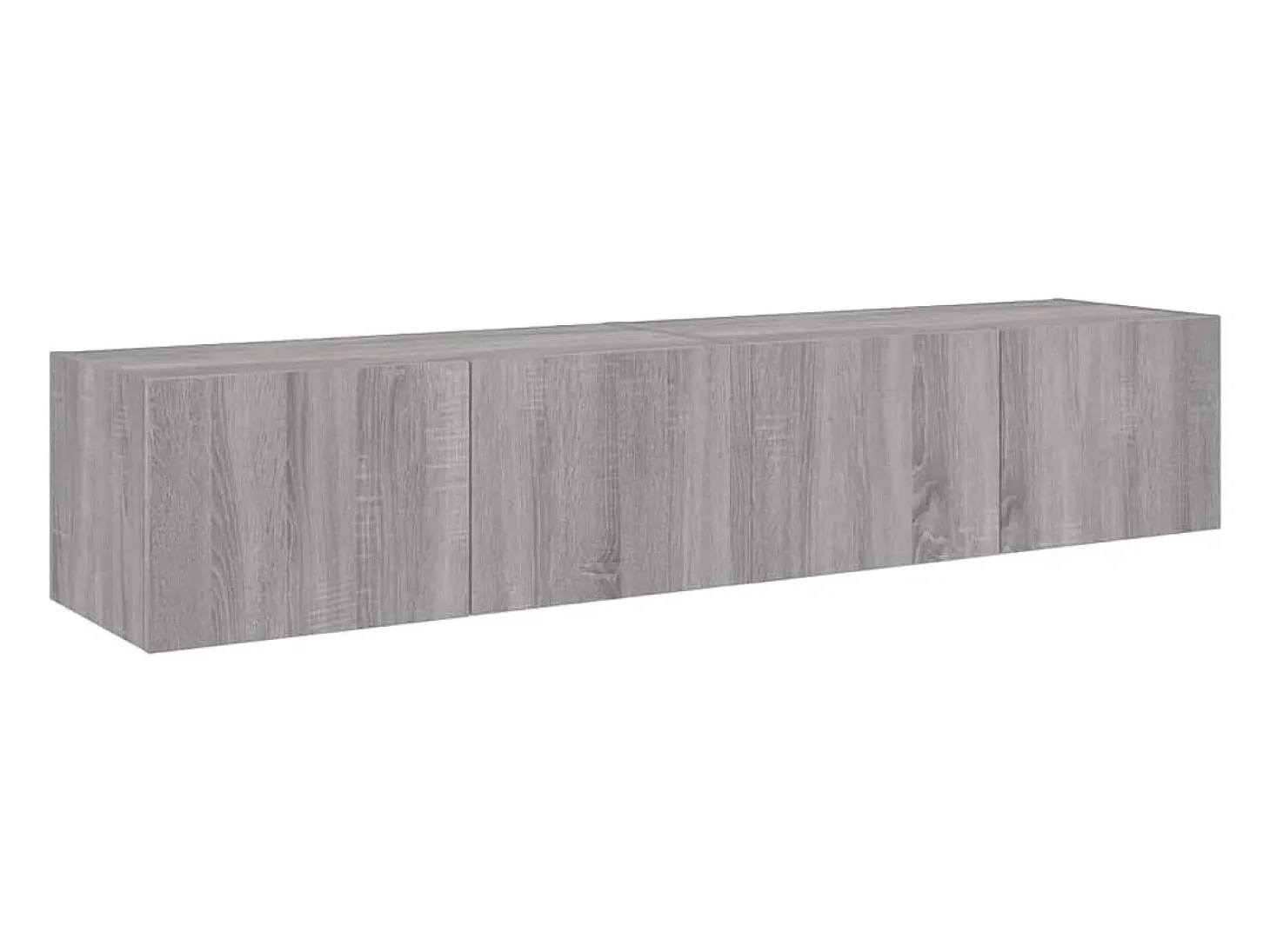 Gerben Muebles TV de pared con luces LED 2 uds gris Sonoma 80x35x31 cm