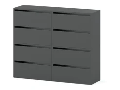 Gran Mueble Zapatero 120x36x100 cm Gris 20 pares – Estantería Alta de Almacenamiento para la Entrada