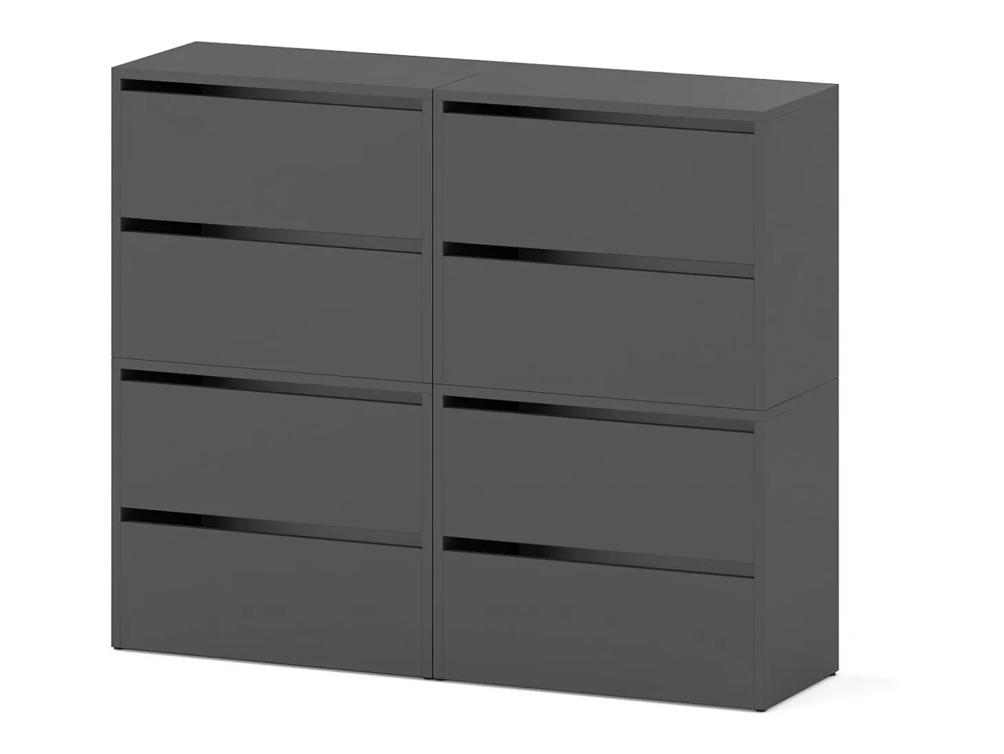 Gran Mueble Zapatero 120x36x100 cm Gris 20 pares – Estantería Alta de Almacenamiento para la Entrada