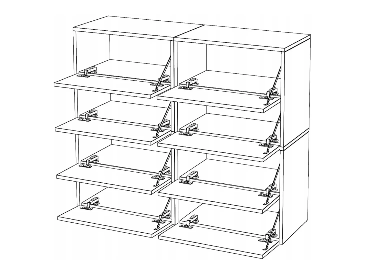 Gran Mueble Zapatero 120x36x100 cm Gris 20 pares – Estantería Alta de Almacenamiento para la Entrada