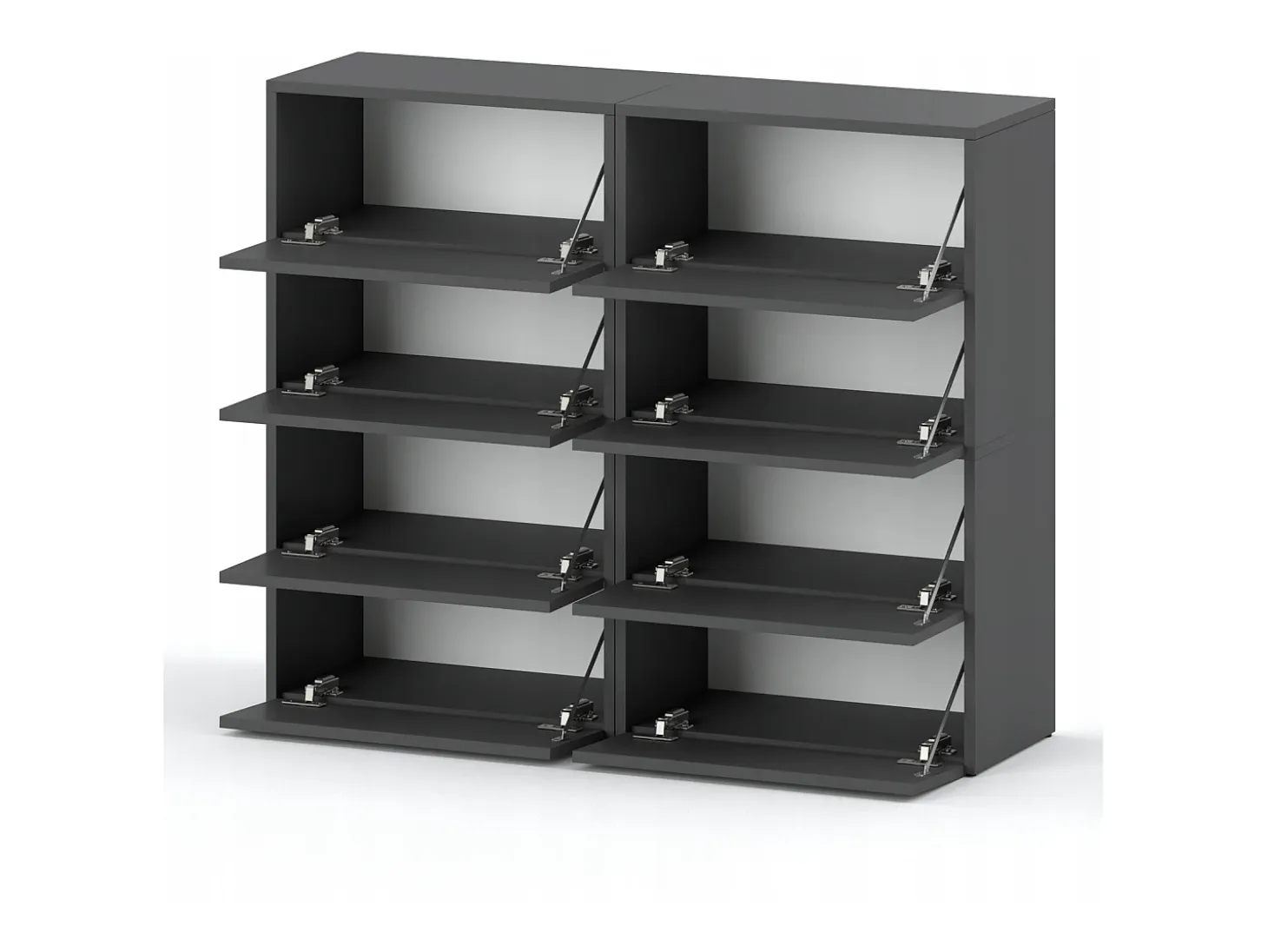 Gran Mueble Zapatero 120x36x100 cm Gris 20 pares – Estantería Alta de Almacenamiento para la Entrada