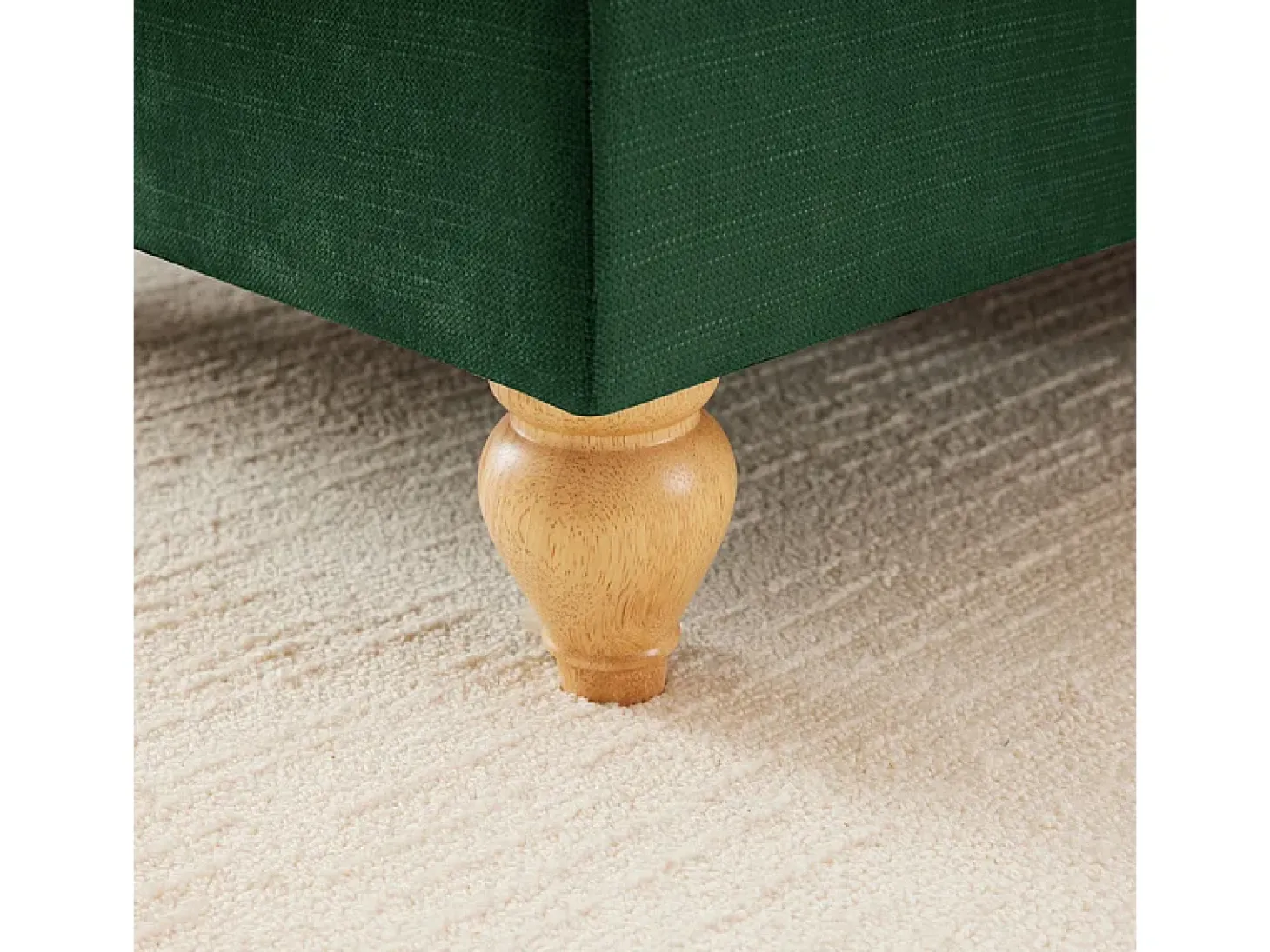 Gran Sofá 2 Plazas Chenille - Con Funda Extraíble y 2 Cojines - 194x83.5x93cm - Verde