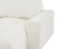 Gran sofá panorámico rinconero izquierdo en chenilla beige CELARO