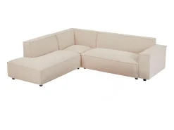 Gran sofá rinconera izquierda de pana beige BORORE de Pascal Morabito