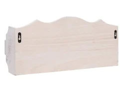 Gryfel Perchero de pared de madera blanco 50x10x23 cm