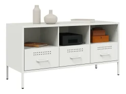 Gryln Mueble para TV acero blanco 100,5x39x50,5 cm