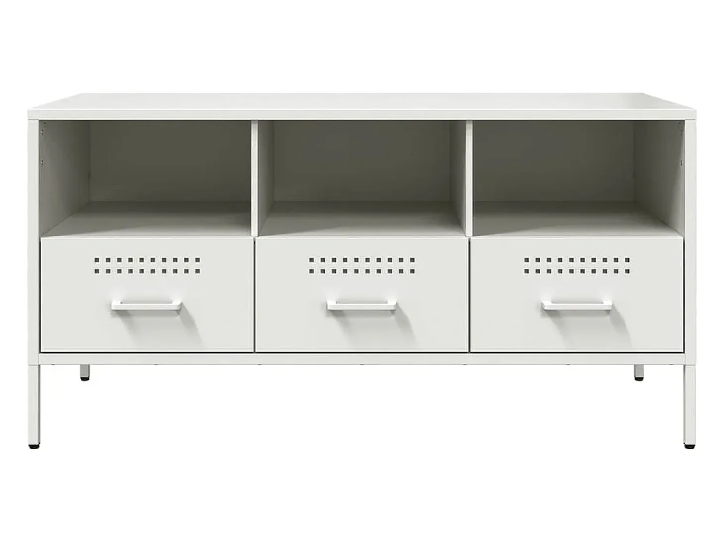 Gryln Mueble para TV acero blanco 100,5x39x50,5 cm
