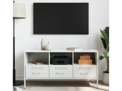 Gryln Mueble para TV acero blanco 100,5x39x50,5 cm