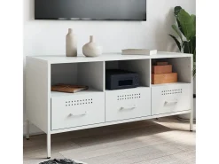Gryln Mueble para TV acero blanco 100,5x39x50,5 cm