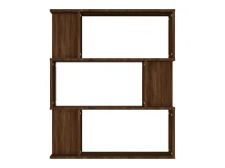 Gyran Estantería/Biombo madera contrachapada marrón roble 80x24x96 cm