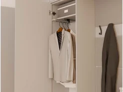 HAGA - Armario para recibidor o pasillo con 3 puertas - Armario ropero - beige cachemira