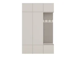 HAGA - Conjunto de entrada con 2 armarios + perchero + banco 150 x 35 x 238 cm - beige cachemira