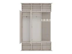 HAGA - Conjunto de entrada con 2 armarios + perchero + banco 150 x 35 x 238 cm - beige cachemira