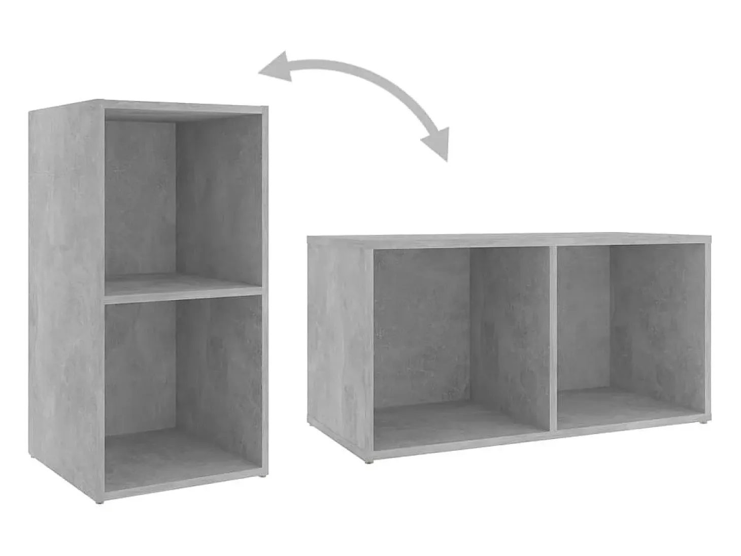 Helene Muebles de salón de pared 2 pzs madera ingeniería gris hormigón