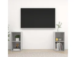 Helene Muebles de salón de pared 2 pzs madera ingeniería gris hormigón