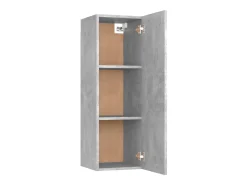 Hoeselt Mueble para TV madera contrachapada gris hormigón 30,5x30x90 cm