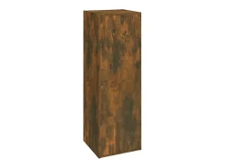 Hoeselt Muebles para TV 2 uds madera roble ahumado 30,5x30x90 cm