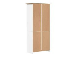 Hydesville Librería BODO 5 estantes madera maciza pino marrón 82x40x173 cm