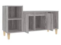 Ibtihal Mueble de TV madera contrachapada gris Sonoma 100x35x55 cm
