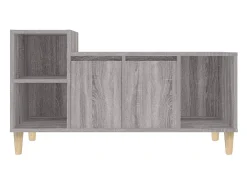 Ibtihal Mueble de TV madera contrachapada gris Sonoma 100x35x55 cm