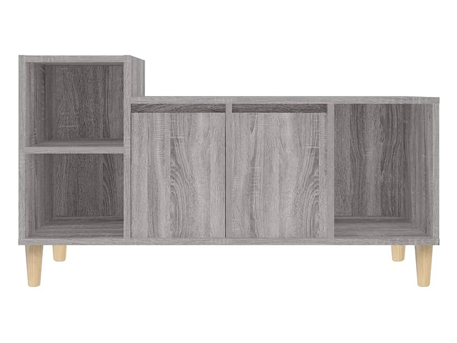Ibtihal Mueble de TV madera contrachapada gris Sonoma 100x35x55 cm