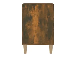 Ibtihal Mueble para TV madera contrachapada roble ahumado 100x35x55 cm