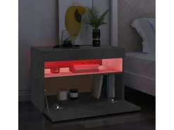 Ilion Mueble de TV con luces LED gris hormigón 60x35x40 cm