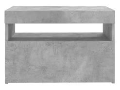 Ilion Mueble de TV con luces LED gris hormigón 60x35x40 cm