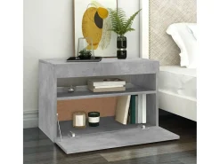 Ilion Mueble de TV con luces LED gris hormigón 60x35x40 cm