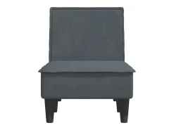 Ilor Sofá diván de terciopelo gris oscuro