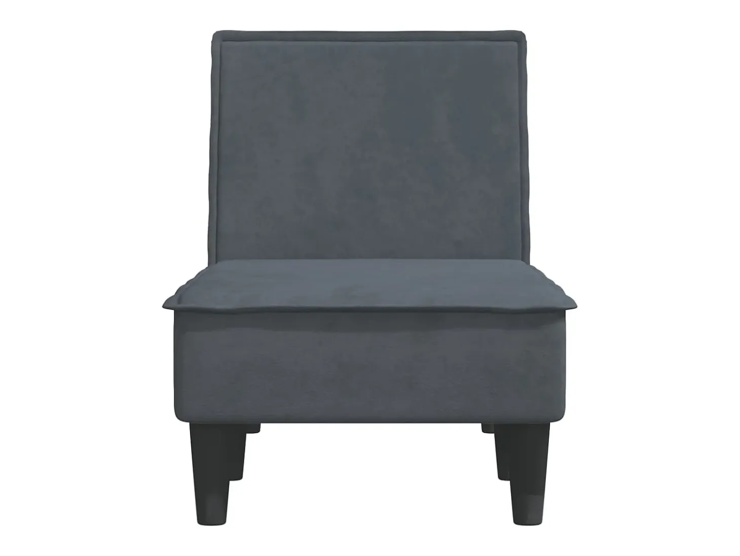Ilor Sofá diván de terciopelo gris oscuro