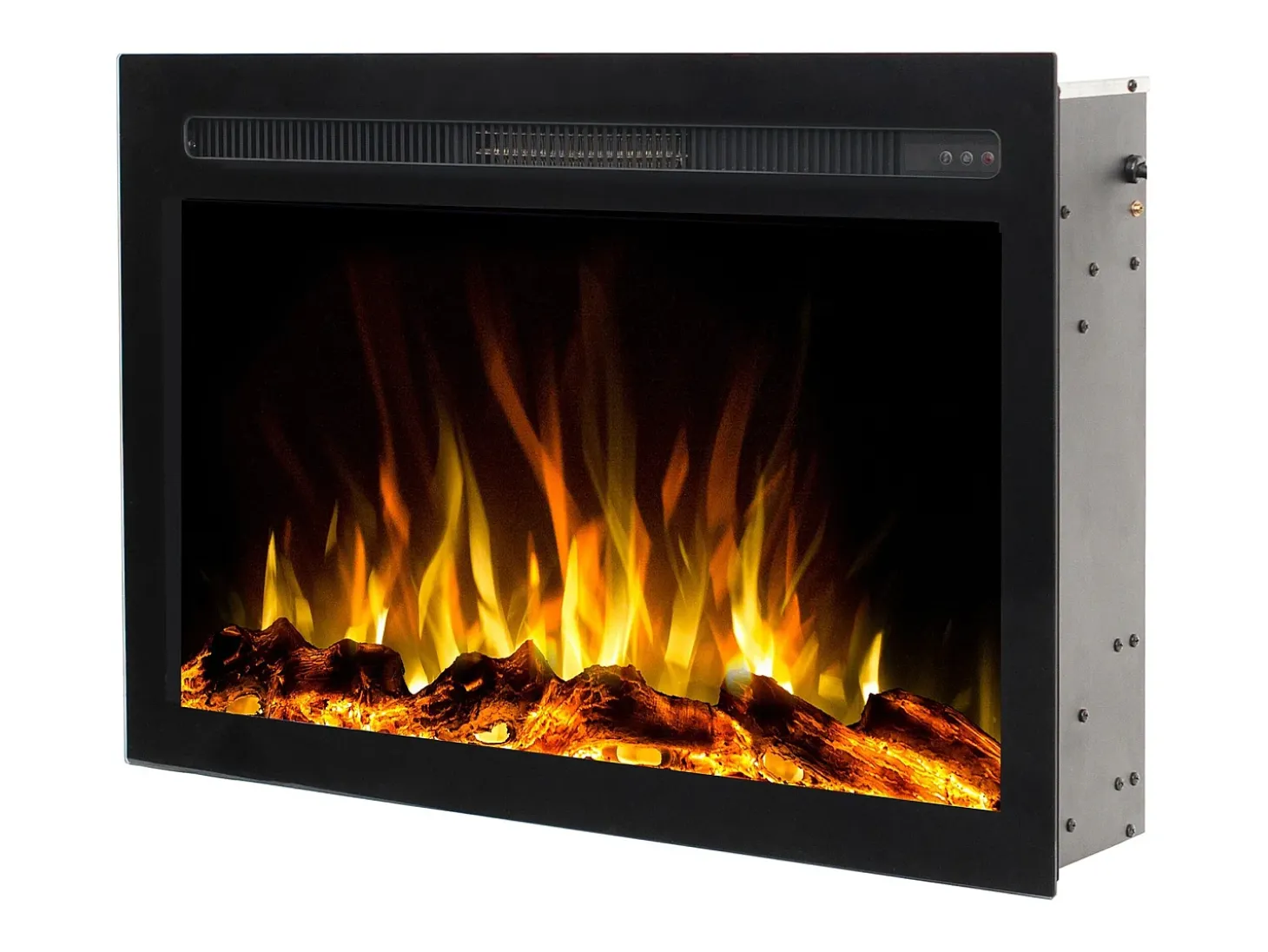 Insert eléctrico INFINITY para chimenea eléctrica - fuego premium - empotrada - 71x14x50 cm - chimenea LED con calefacción 750/1500 W