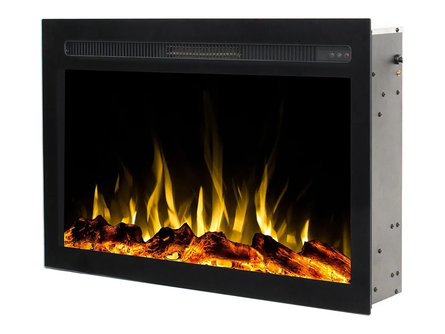 Insert eléctrico INFINITY para chimenea eléctrica - fuego premium - empotrada - 76x14x50 cm - chimenea LED con calefacción 750/1500 W