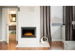 Insert eléctrico INFINITY para chimenea eléctrica - fuego premium - empotrada - 76x14x50 cm - chimenea LED con calefacción 750/1500 W
