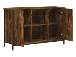 Jacques-Alain Mueble de TV madera de ingeniería roble ahumado 100x35x65 cm