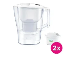 Jarra filtrante Aluna Calendar Blanc con 2 cartuchos Brita para un agua pura y sabrosa