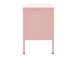 Jennica Mueble para TV de acero rosa 105x35x50 cm