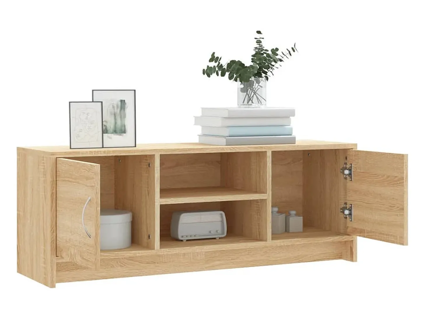 Jonah Mueble de TV madera de ingeniería roble Sonoma 102x30x37,5 cm