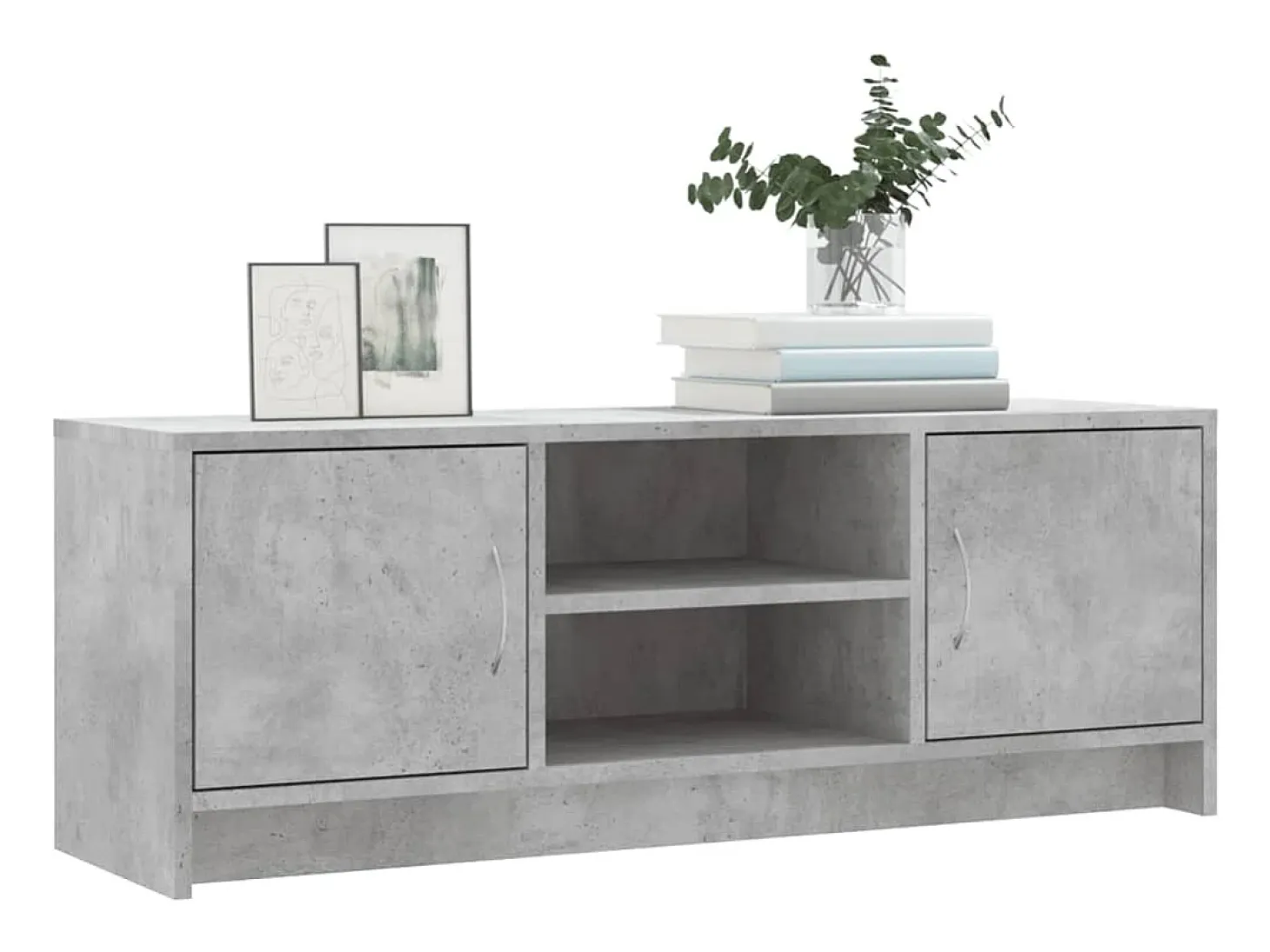 Jonah Mueble de TV madera de ingeniería gris hormigón 102x30x37,5 cm