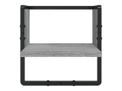Juego de 6 estantes de pared con barras en gris Sonoma
