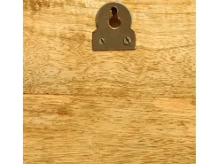 Juego de 2 estantes de pared de madera maciza