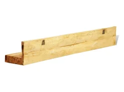 Juego de 2 estantes de pared de madera maciza