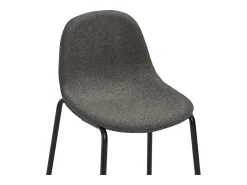 Juego de 4 sillas de bar de tela gris oscuro
