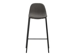 Juego de 4 sillas de bar de tela gris oscuro