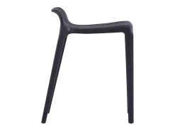 Juego de 4 taburetes apilables de plástico negro